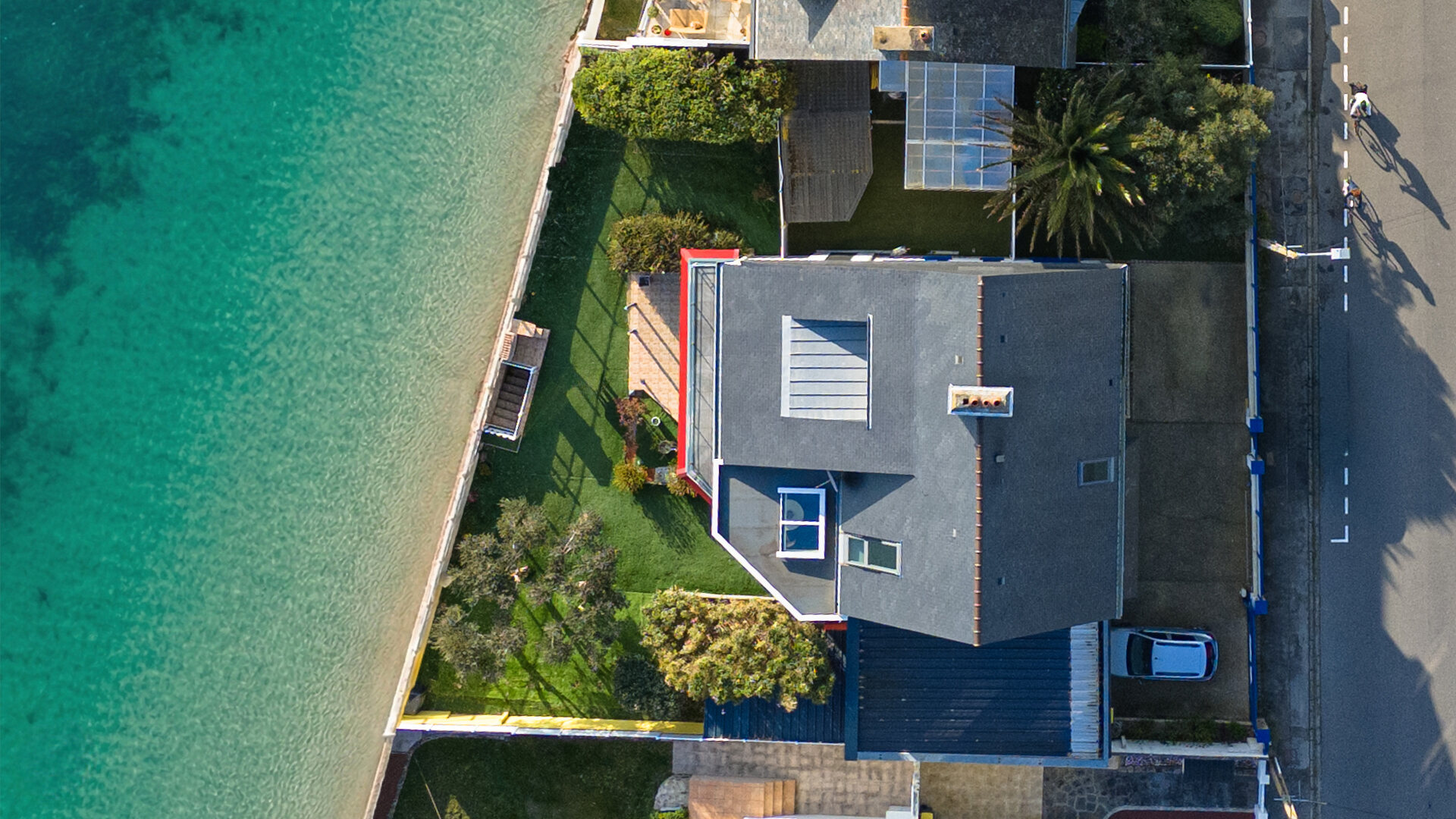 La maison face à la petite mer de Gâvres, à Riantec