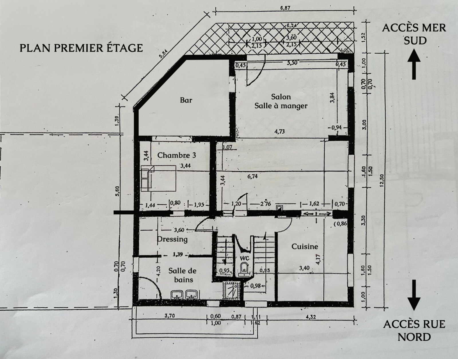 Plan du premier étage